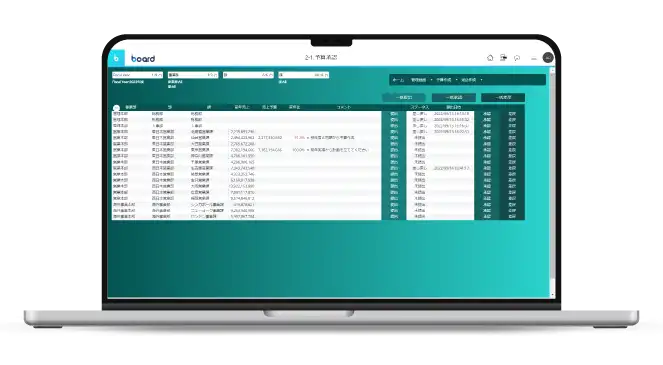 経営管理プラットフォーム「Board」 PL予実管理テンプレート 承認フロー画面