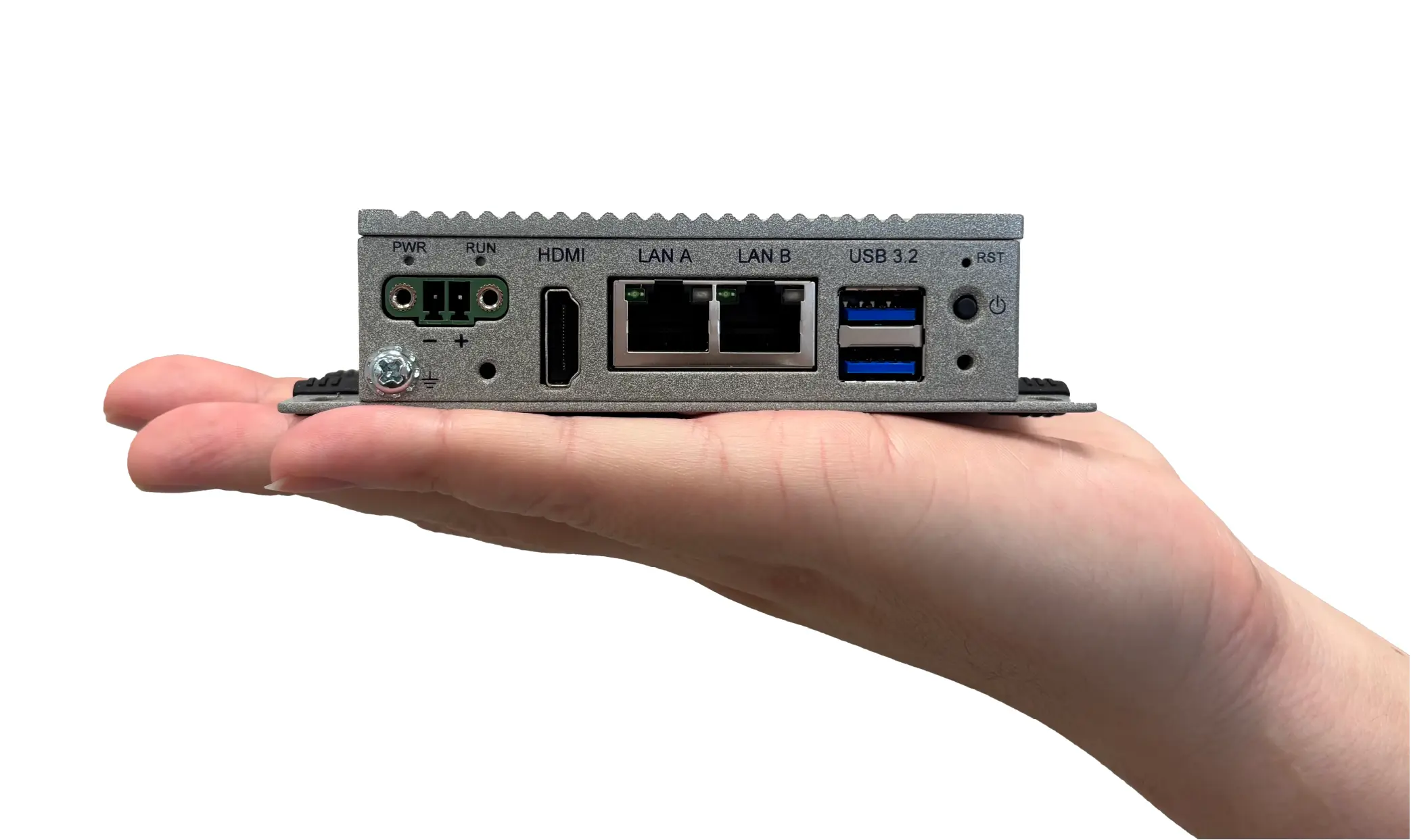 手のひらサイズの Dereva Edge PC外観